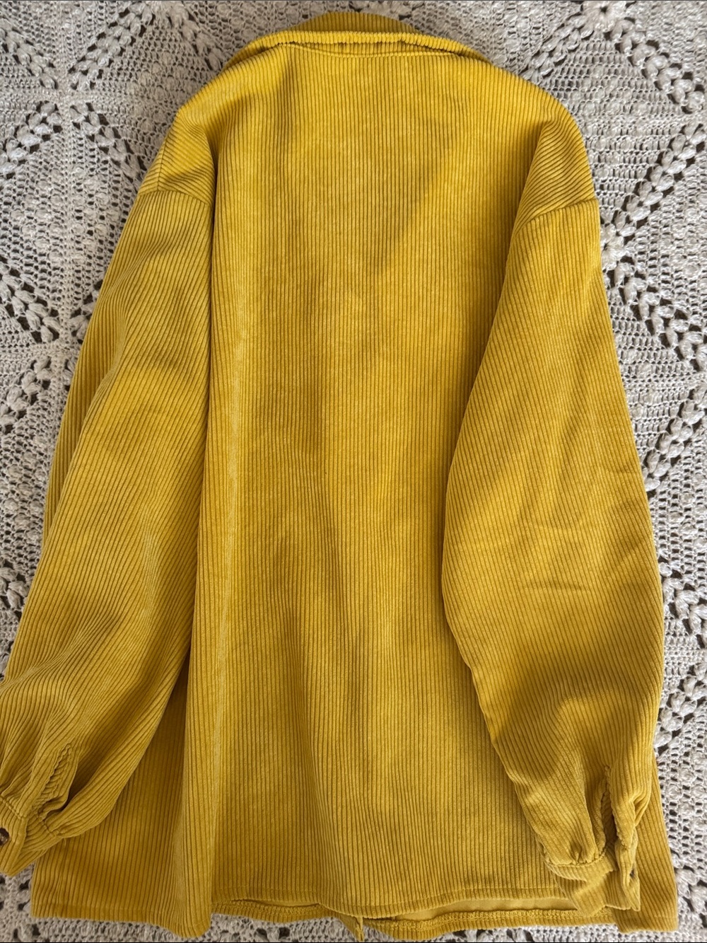 Nasty Gal Mustard Yellow Corduroy-Trim Top - Picture 5 of 6